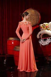 Váy Cam Dài Trung Thu