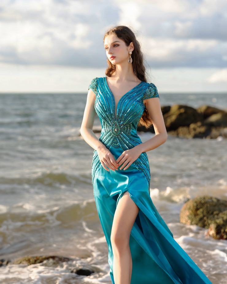 Váy Lụa Rêu Biển